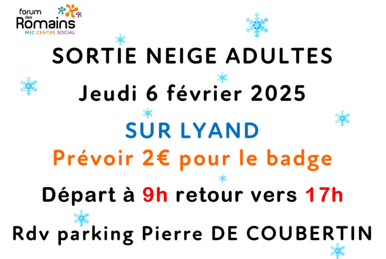 Sortie Neige Jeudi 6 Février sur Lyand